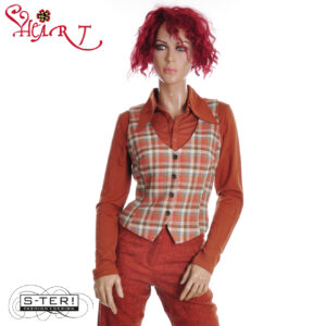 W26.23 HEART ASSISI GILET HX036 FR D08 BROWN