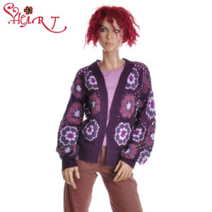 W26.10 HEART FLORES CARDIGAN FD052 PLP D01 PURPLE