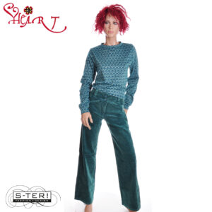 W26.31 HEART LONDON TROUSERS FB001 RBST D10 PETROL