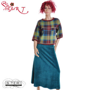 W26.25 HEART LONI SKIRT HZ003 RNK D10 PETROL