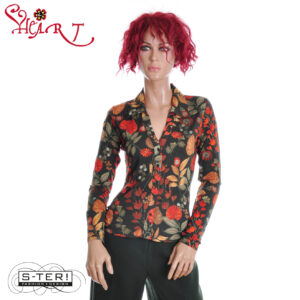 W26.2 HEART NOTTINGHAM BLOUSE FB008 TPFD3 D07 GREEN