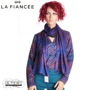 W17.18 LA FIANCEE SOIE STOLE ATROLIA NAVY HAFS2635