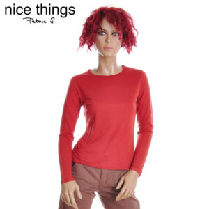 W38.38 NICE THINGS BASIC WOOL T-SHIRT WJX010 CORAL