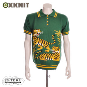 OXKNIT HEREN POLO TIJGERS GROEN