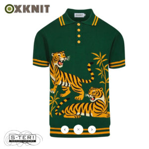 OXKNIT HEREN POLO TIJGERS GROEN