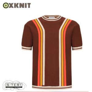 OXKNIT HEREN SHIRT bruin strepen