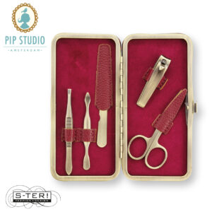 W25.36 Pip Studio MANICURE SET FLORA BANGELORE MINI DARK PINK