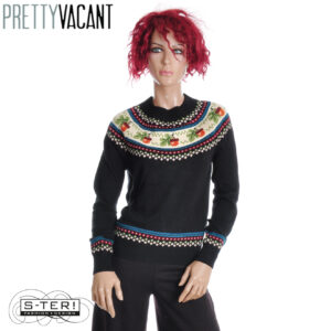 W39.16  PRETTY VACANT FAIRISLE SWEATER ACORN BLACK BEAUTY