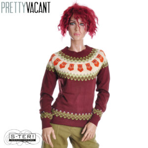 W39.17  PRETTY VACANT FAIRISLE SWEATER BEAR RUM RAISON