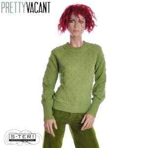 W39.15 PRETTY VACANT BOBBLE SWEATER EPSOM GREEN