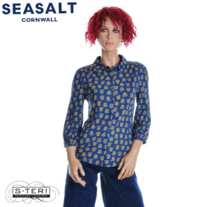W7.8 Seasalt Cornwall 3/4 EMBRACE SHIRT MARIGOLD SKETCH MARITIME