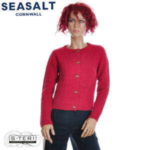 W7.26 Seasalt Cornwall DAWSON PICK CARDIGAN MERINO DAHLIA
