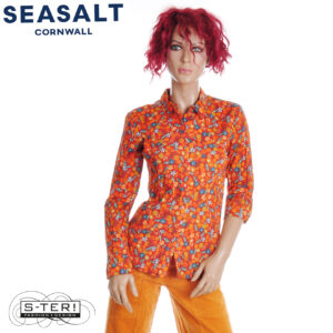 W7.21 Seasalt Cornwall LARISSA SHIRT TOMATO BLOOMS CINNAMON