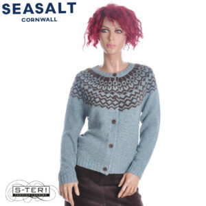 W7.31 Seasalt Cornwall PORT KINNIS CARDIGAN MERINO WAG TAIL LICHEN SEEDBED