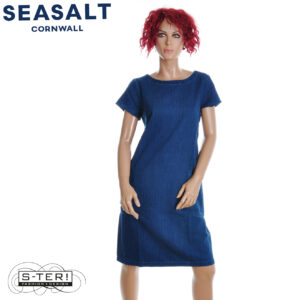 W7.19 Seasalt Cornwall RIVER COVE DRESS MID INDIGO