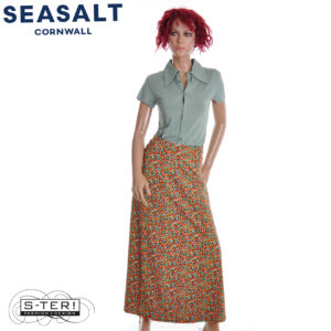 W7.11 Seasalt Cornwall ROSE SKIRT TOMATO BLOOMS MARITIME