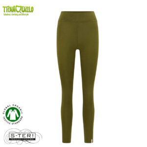 W23.2 Tranquillo NINNII LEGGINGS WOOL COTTON JERSEY OLIVE