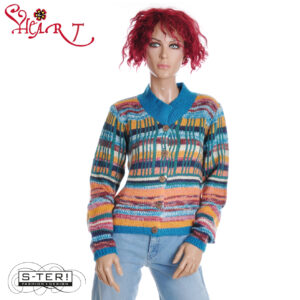 W26.14 HEART MURPHY CARDIGAN HT043 STS B10 PETROL