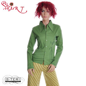 W26.4 HEART VICTORIA BLOUSE FD007 PPSB D07 GREEN