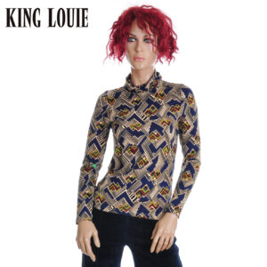 W9.76 KING LOUIE 10927 ROLLNECK TOP LEIA EVENING BLUE