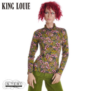 W9.67 KING LOUIE 10958 ROLLNECK TOP SIERRA BITTER CHOICOLATE