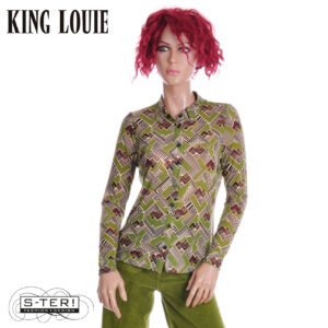 W9.65 KING LOUIE 11019 BLOUSE LEIA MESH POSEY GREEN
