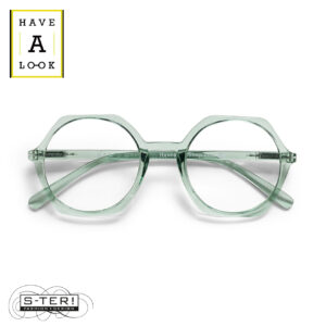 HAVE A LOOK READING GLASSES EDGY CLEAR GREEN